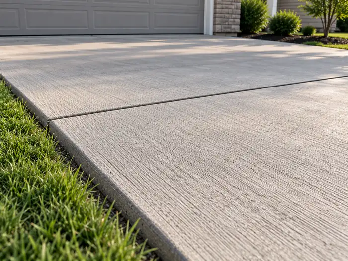 broom finish concrete driveway columbus