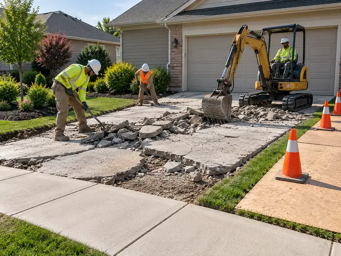 concrete driveway demolition columbus ohio