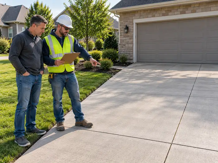 concrete driveway installation homeowner columbus