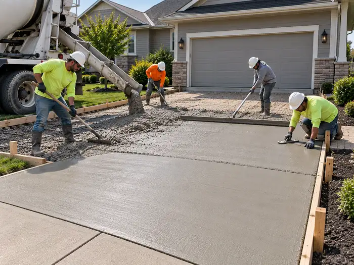 concrete driveway pour columbus ohio